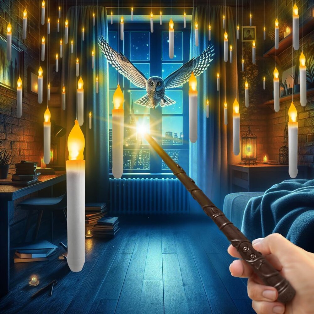 Flameless Floating Candles with Wand Remote 12 PCS